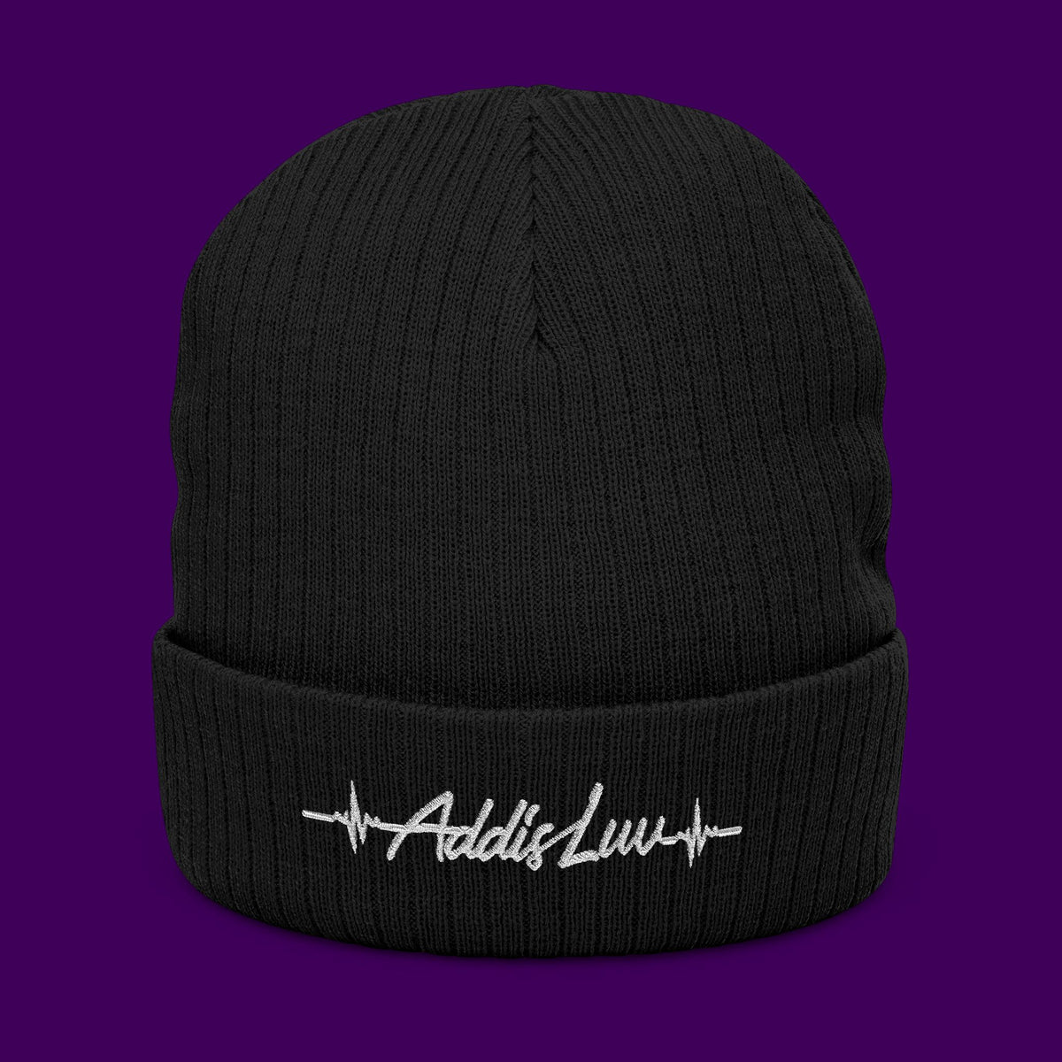 Addis Luv Ribbed Knit Beanie