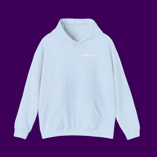 Addis Luv Heavy Blend™ White Hooded Sweatshirt