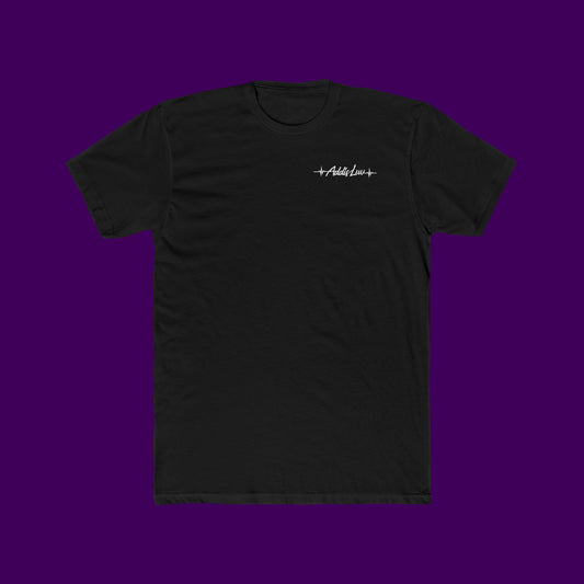 Addis Luv Black Cotton Crew Tee