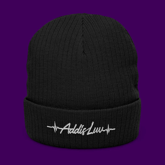 Addis Luv Ribbed Knit Beanie
