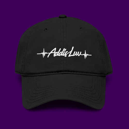 Addis Luv Garment Washed Black Baseball Cap